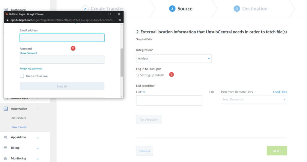 Creating-a-Transfer-in-UnsubCentral